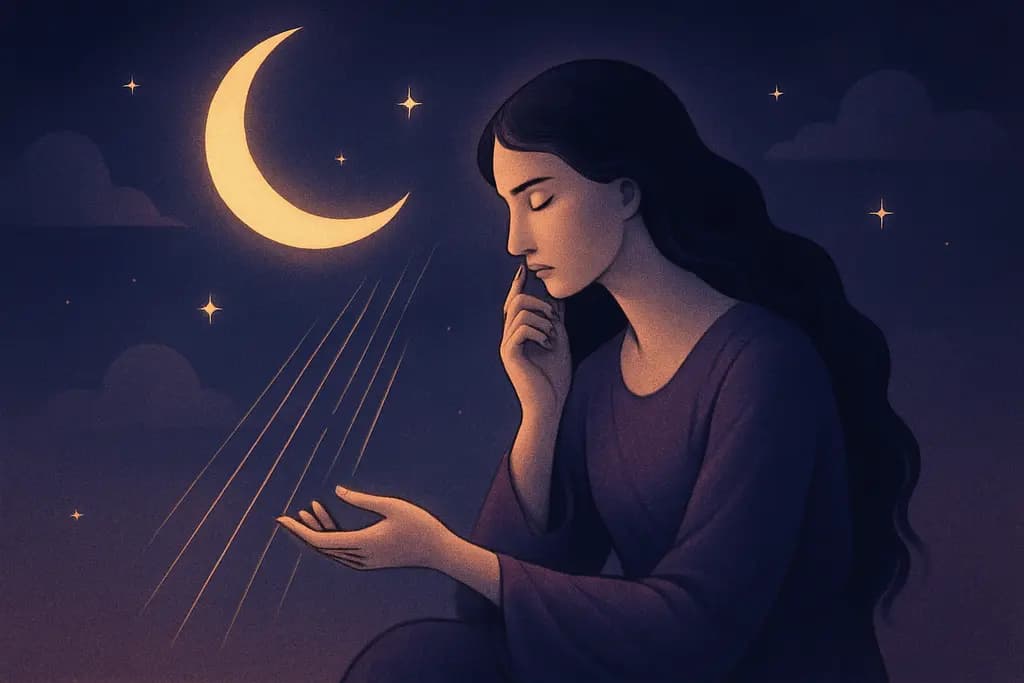 Dream illustration: Counting Moonbeams