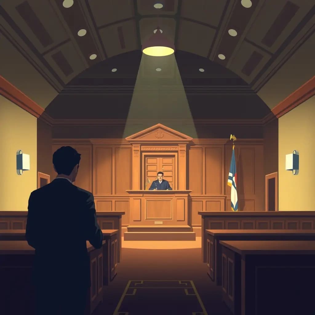 Dream illustration: Courtroom