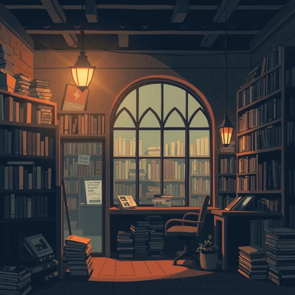 Dream illustration: Cozy Old Bookstore