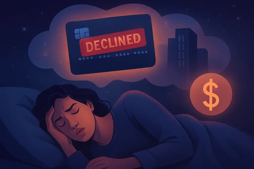 Dream illustration: Credit card declined in a dream