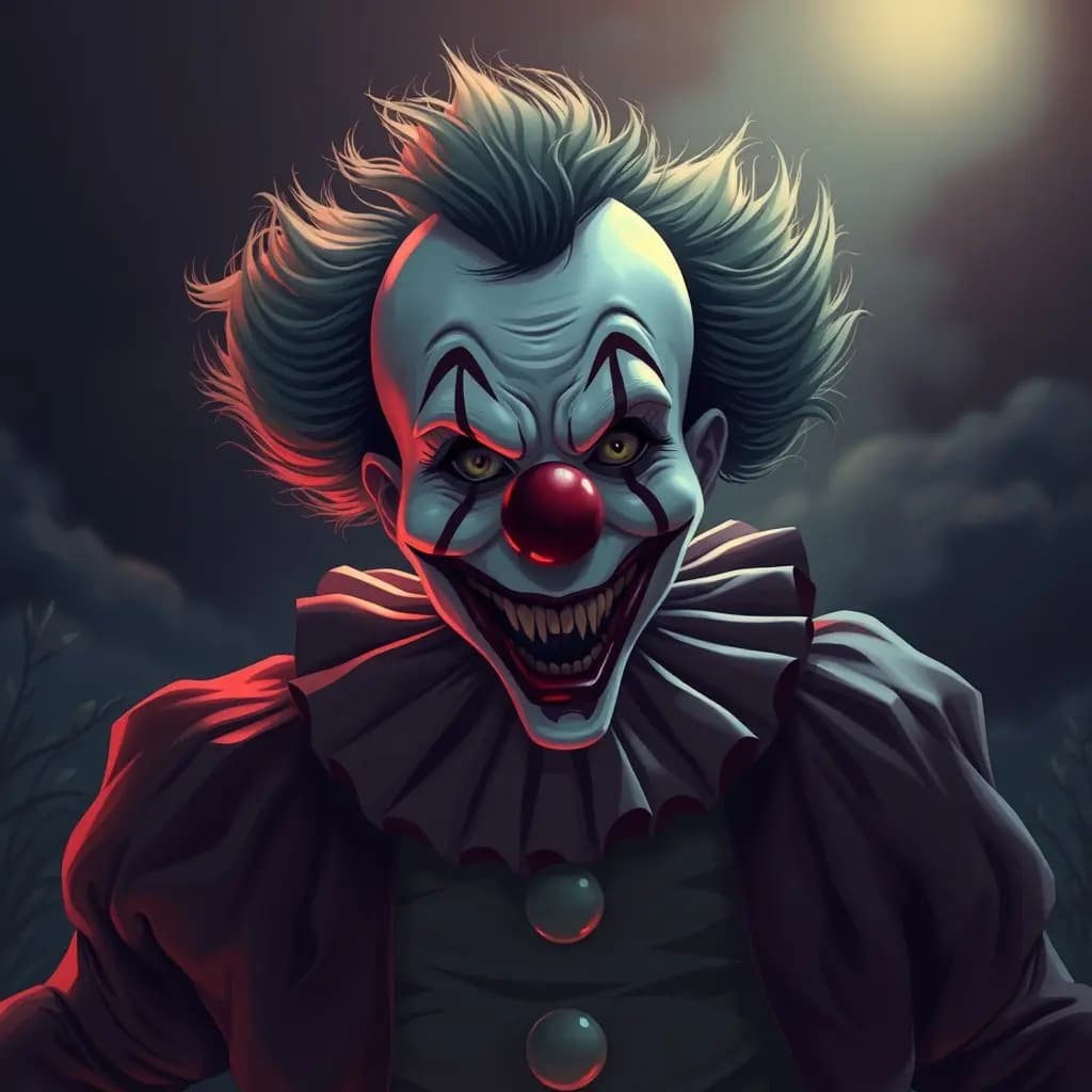 Dream illustration: Creepy clown