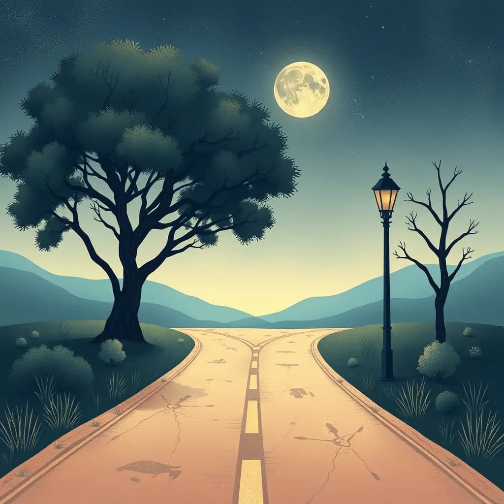 Dream illustration: Crossroads — choice of paths