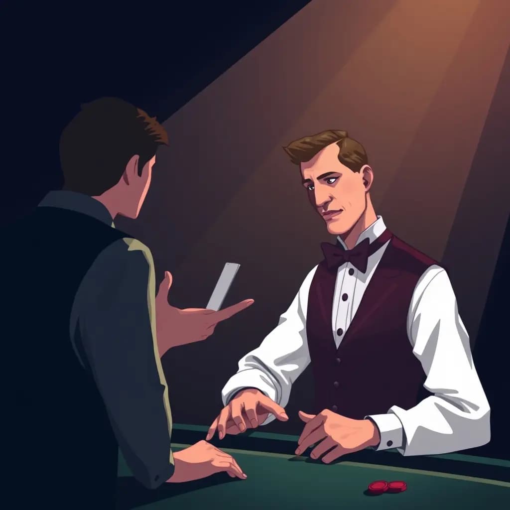 Dream illustration: a Croupier Giving You Advice