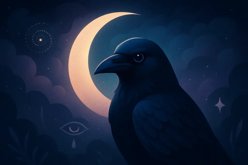 Dream illustration: Crow watching you