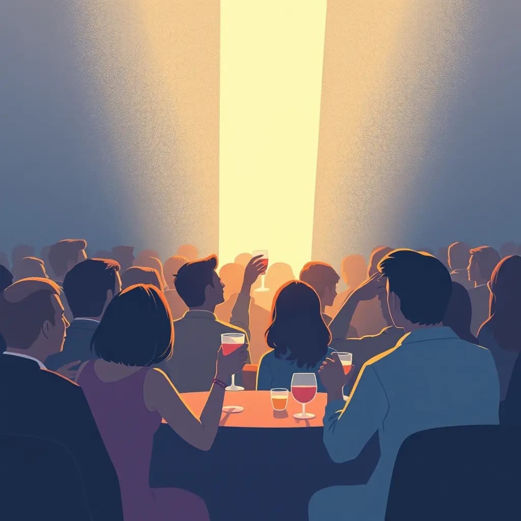 Dream illustration: Crowd ignores your toast