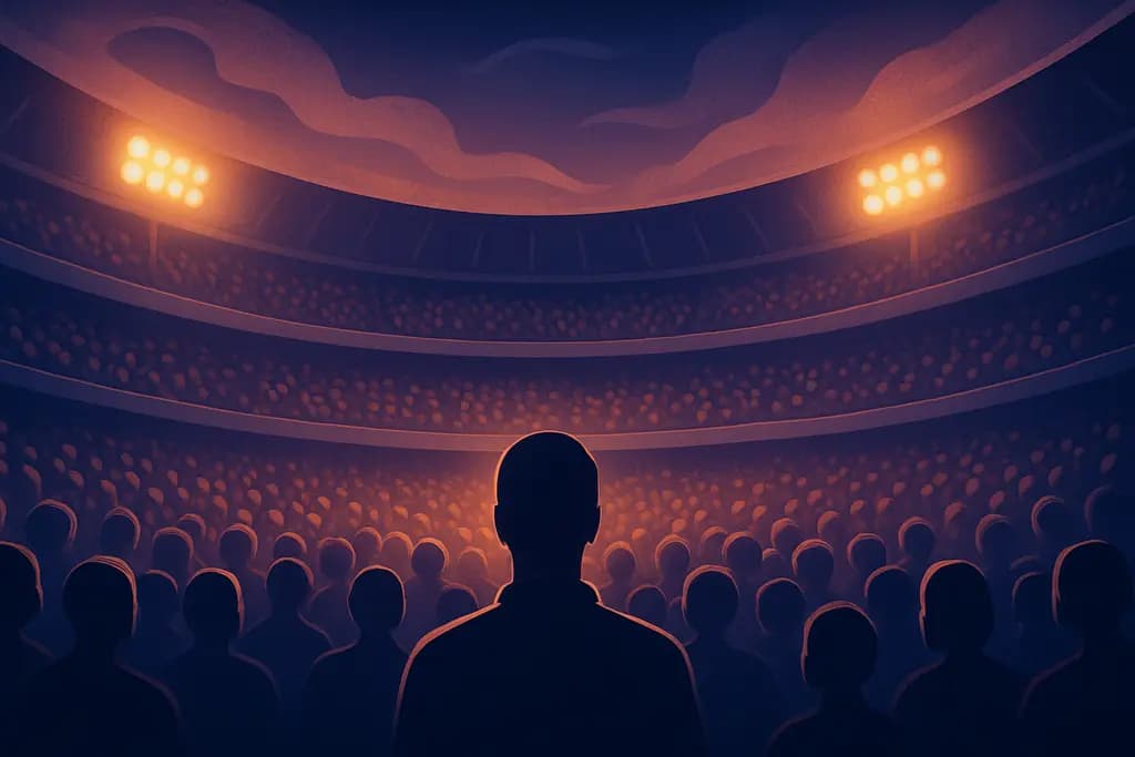Dream illustration: Crowded stadium