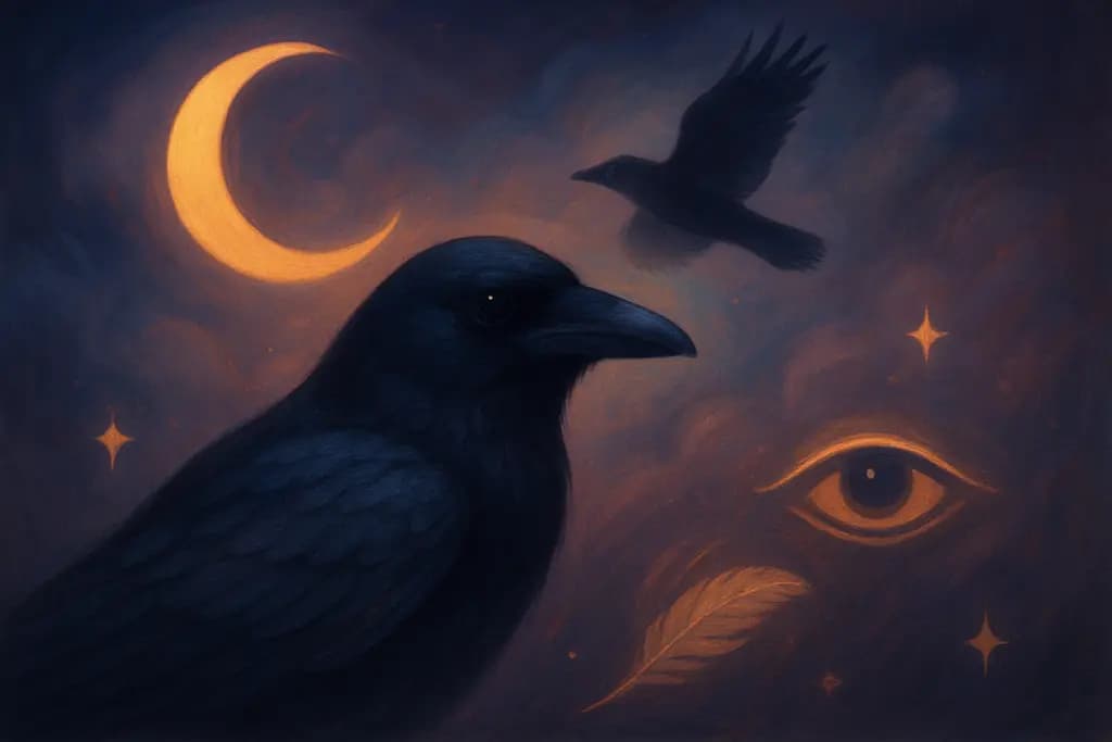 Dream illustration: Crows or ravens appearing