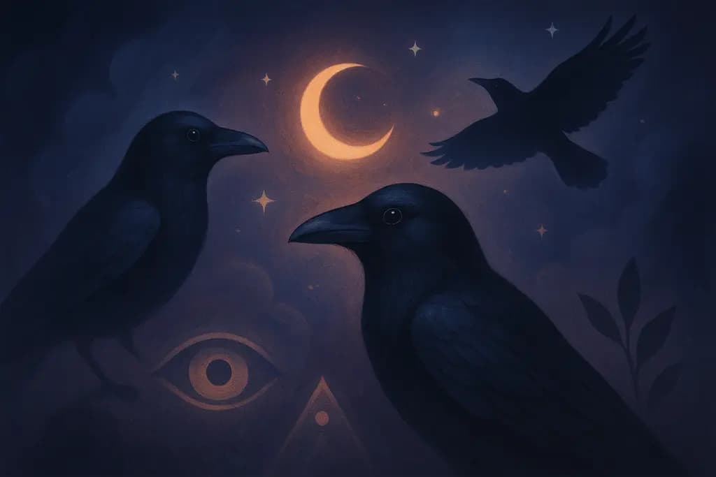Dream illustration: Crows