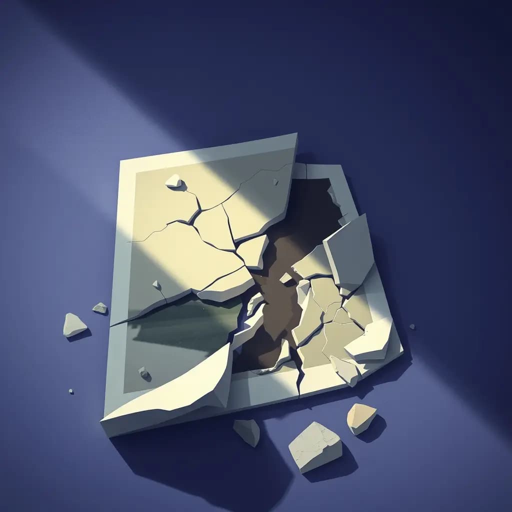 Dream illustration: Crumbling photograph