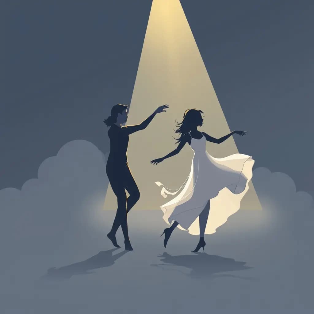 Dream illustration: Dance rehearsal without music