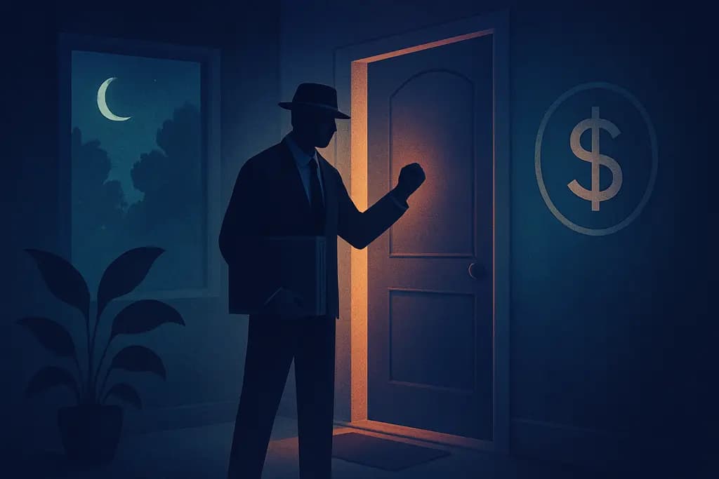 Dream illustration: Debt collector at your door