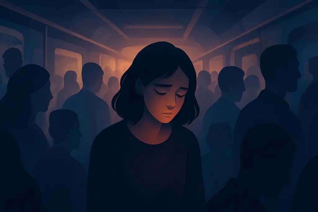 Dream illustration: Deep loneliness in a busy place