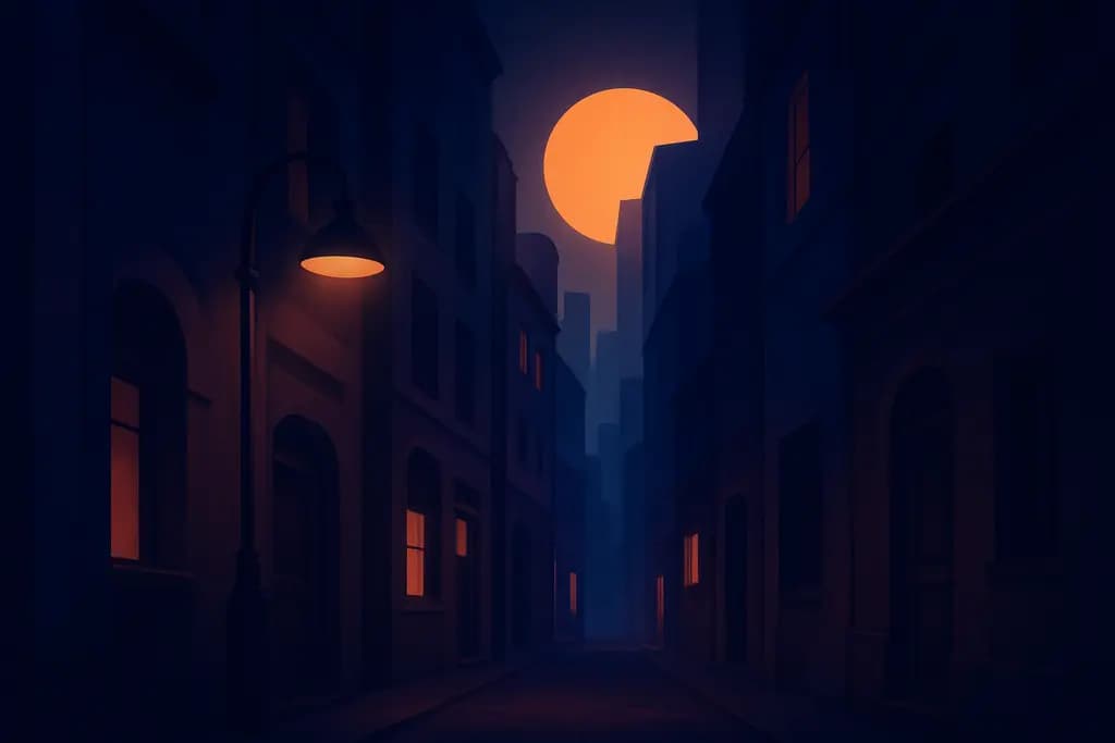 Dream illustration: Dense city alleyways