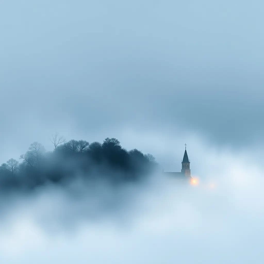 Dream illustration: Dense fog swallowing landmarks