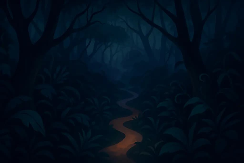 Dream illustration: Dense forest overgrowth