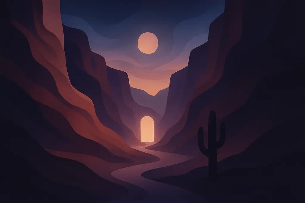 Dream illustration: Desert canyon
