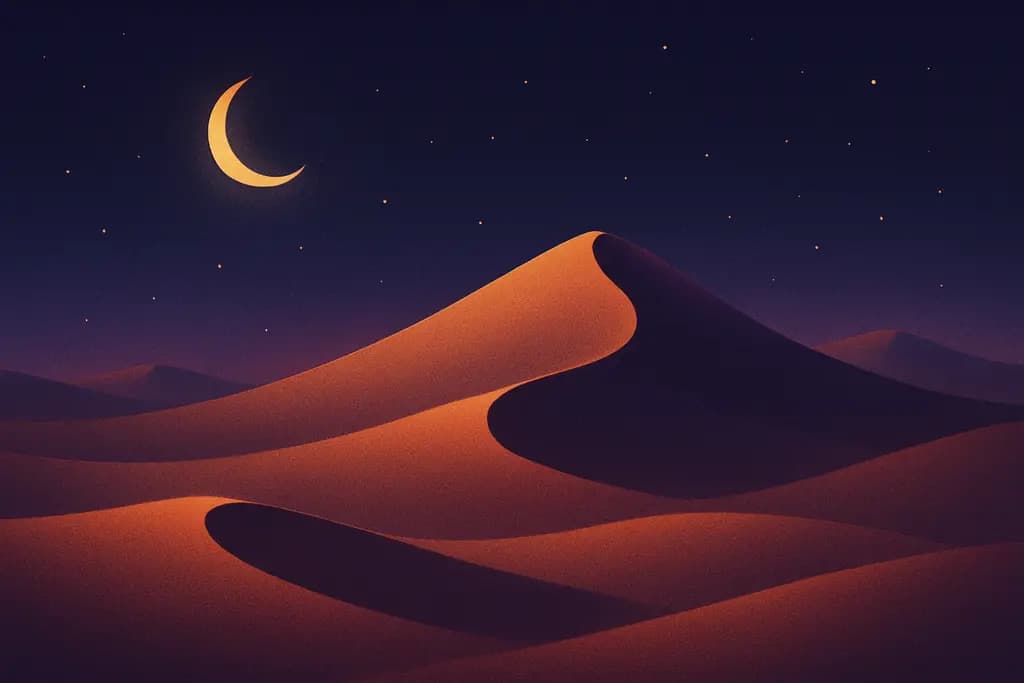 Dream illustration: Desert with no horizon