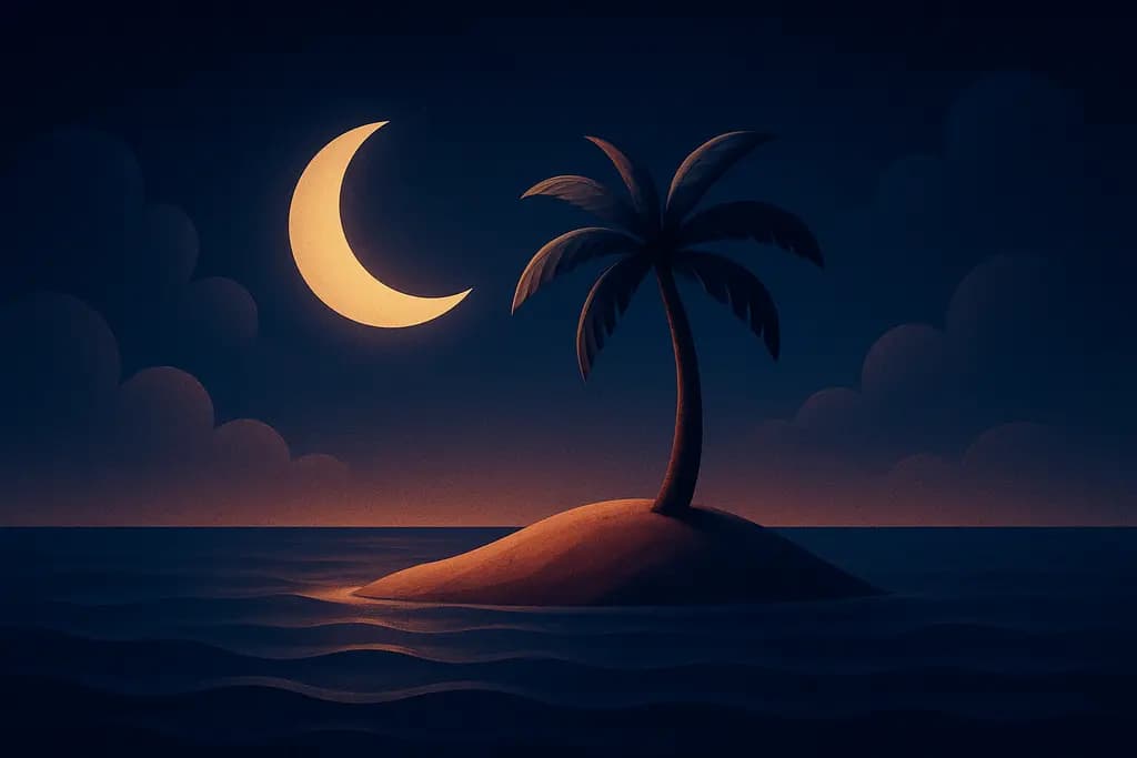 Dream illustration: Deserted island