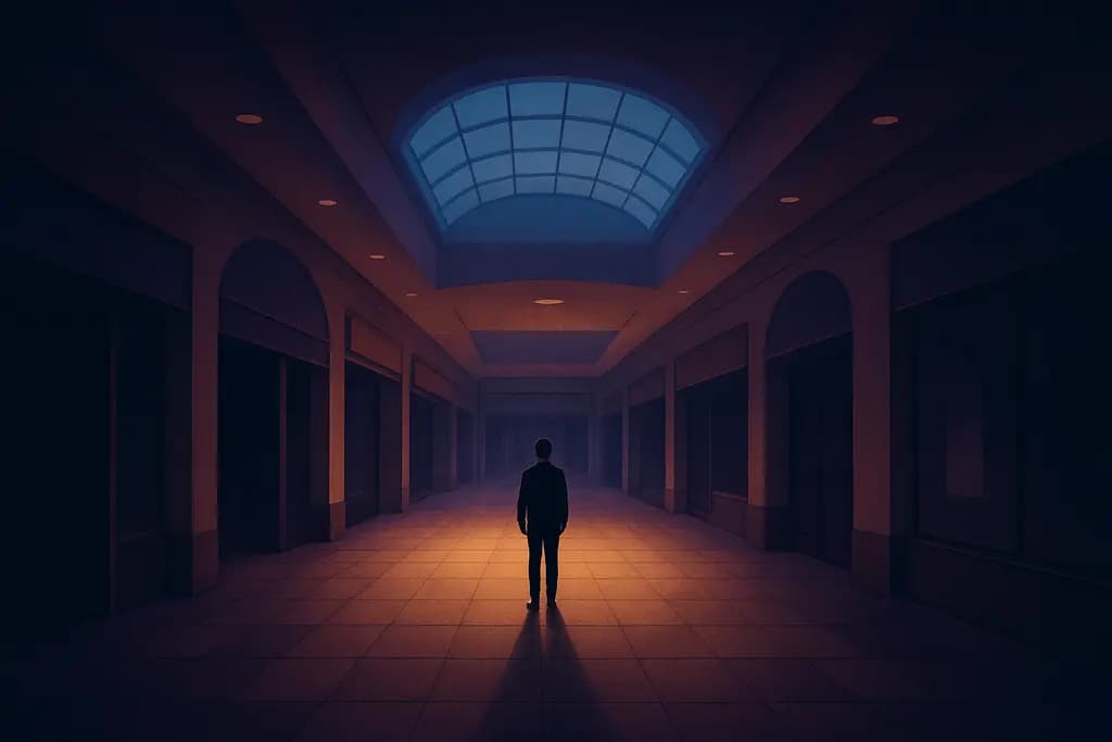 Dream illustration: Deserted mall
