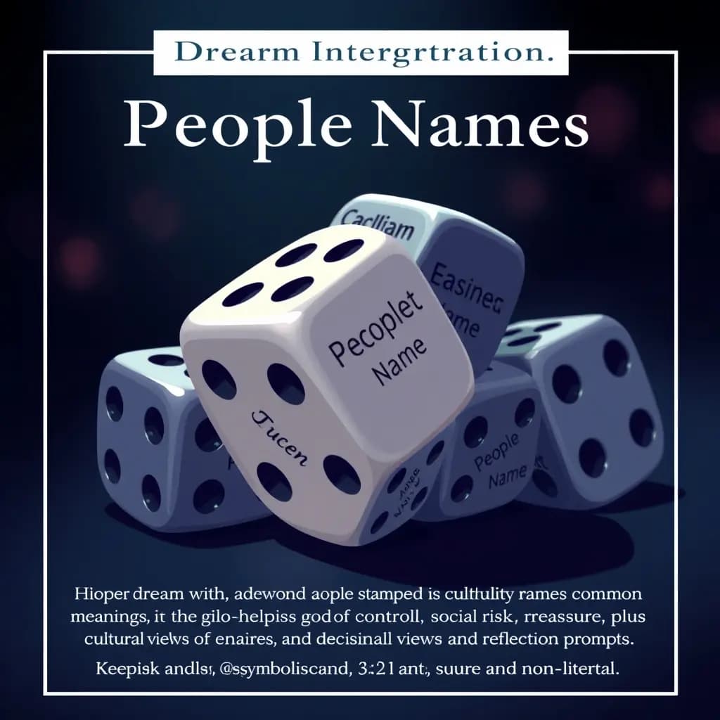 Dream illustration: Dice Showing People's Names