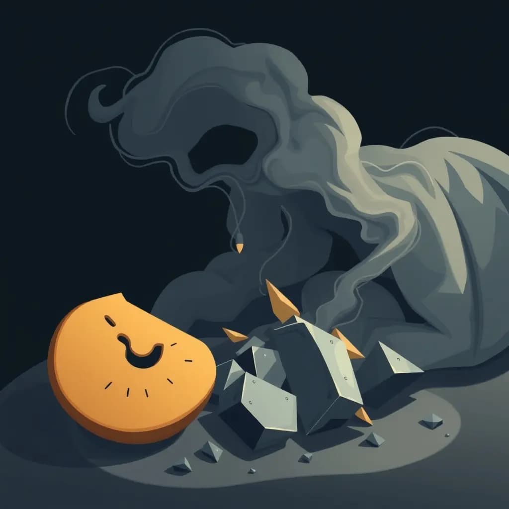 Dream illustration: Digesting metal pieces