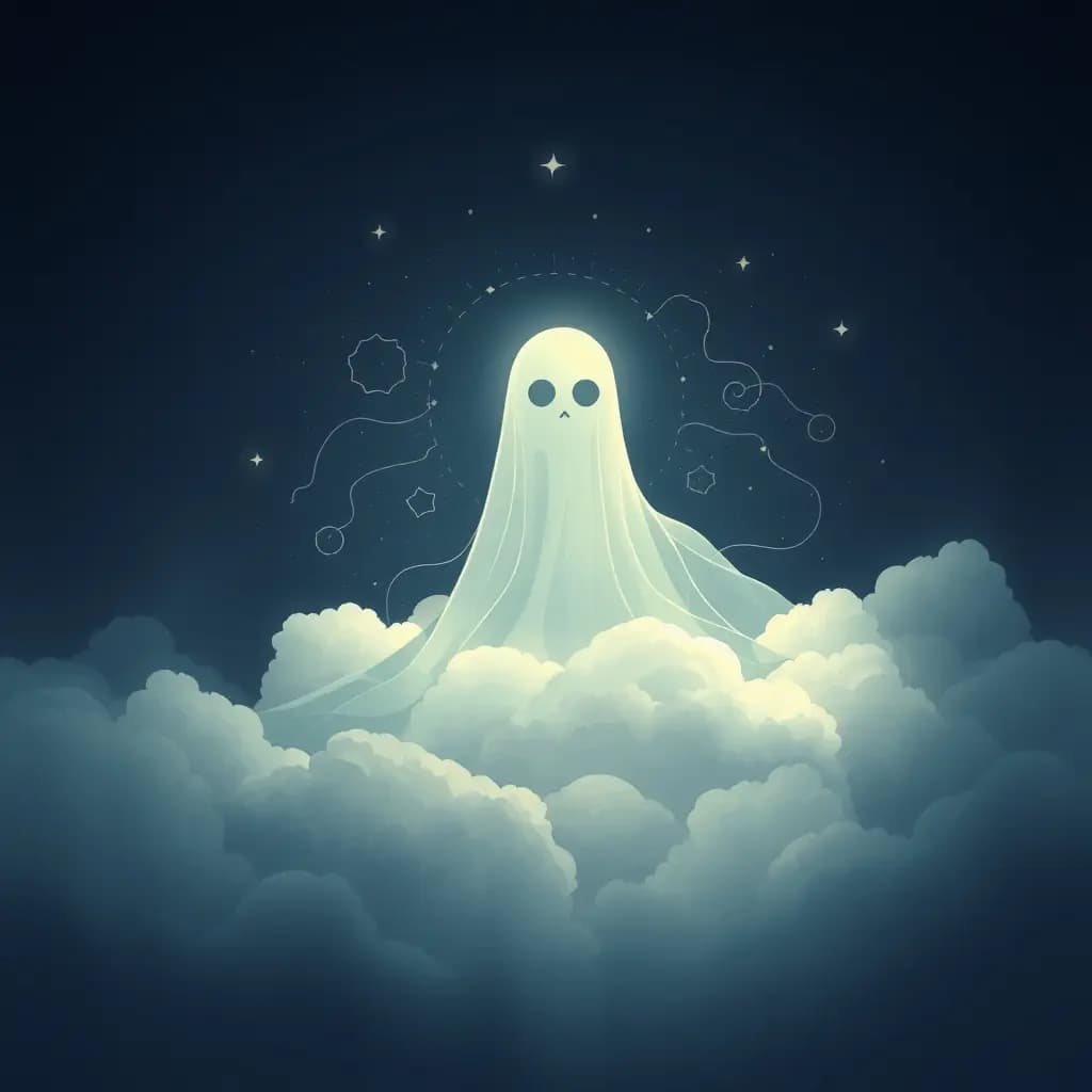 Dream illustration: Digital ghost in cloud