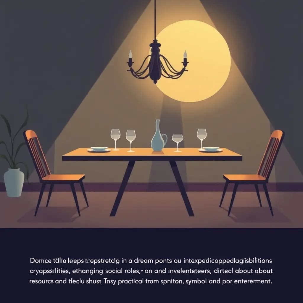 Dream illustration: Dining table stretches longer