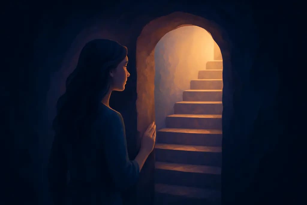 Dream illustration: Discovering a hidden staircase