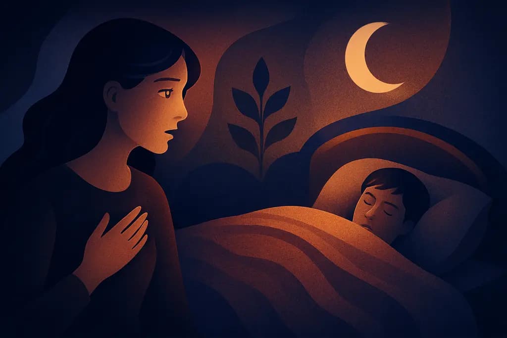 Dream illustration: discovering a secret family member in bed dream meaning