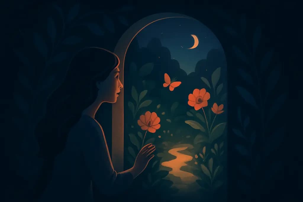 Dream illustration: Discovering a secret garden