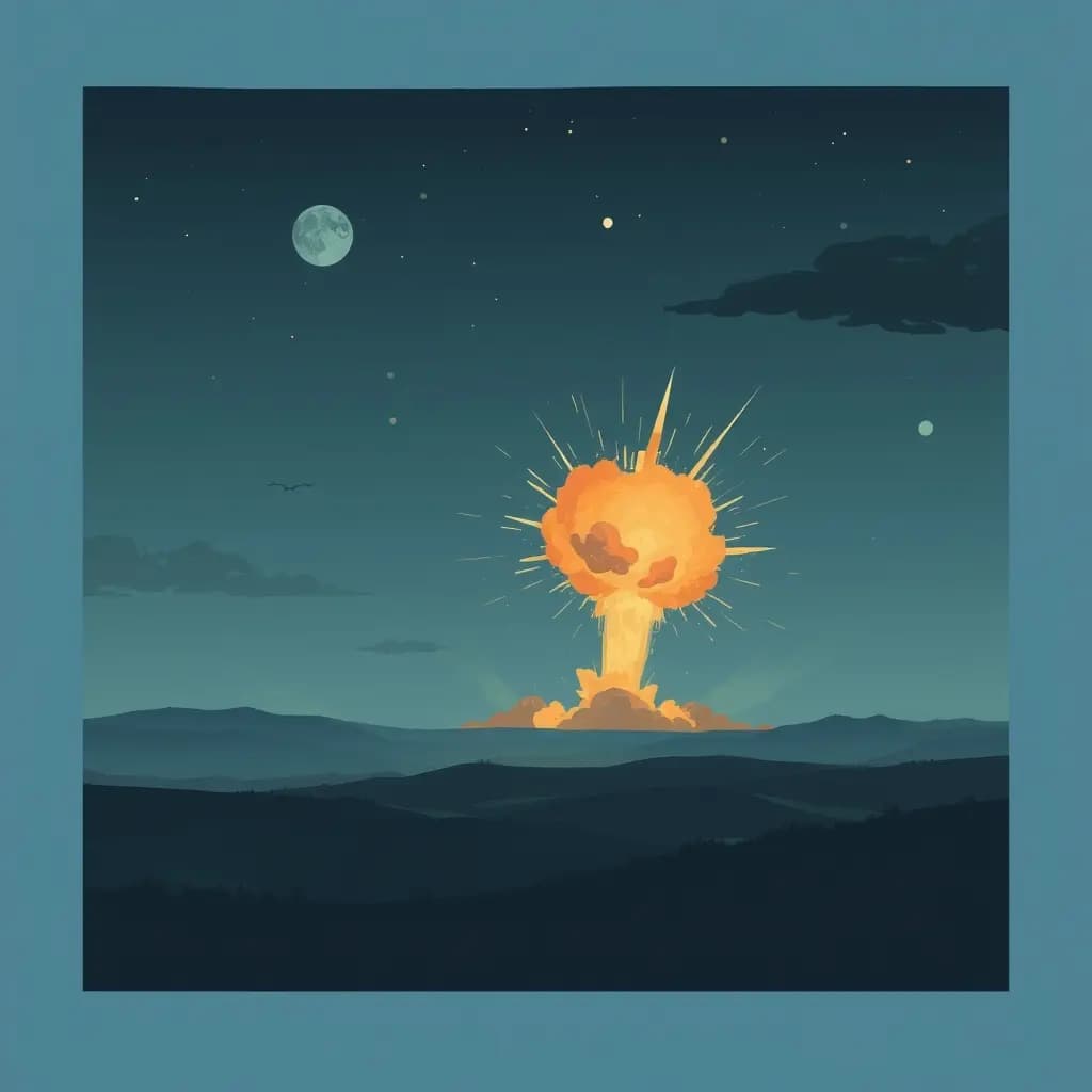 Dream illustration: Distant explosion or sudden blast