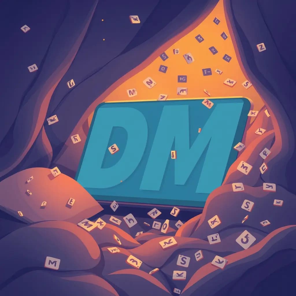 Dream illustration: DM letters scrambled