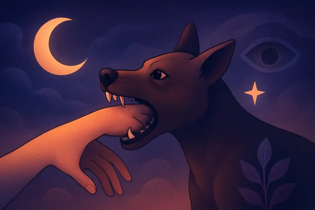 Dream illustration: Dog bite