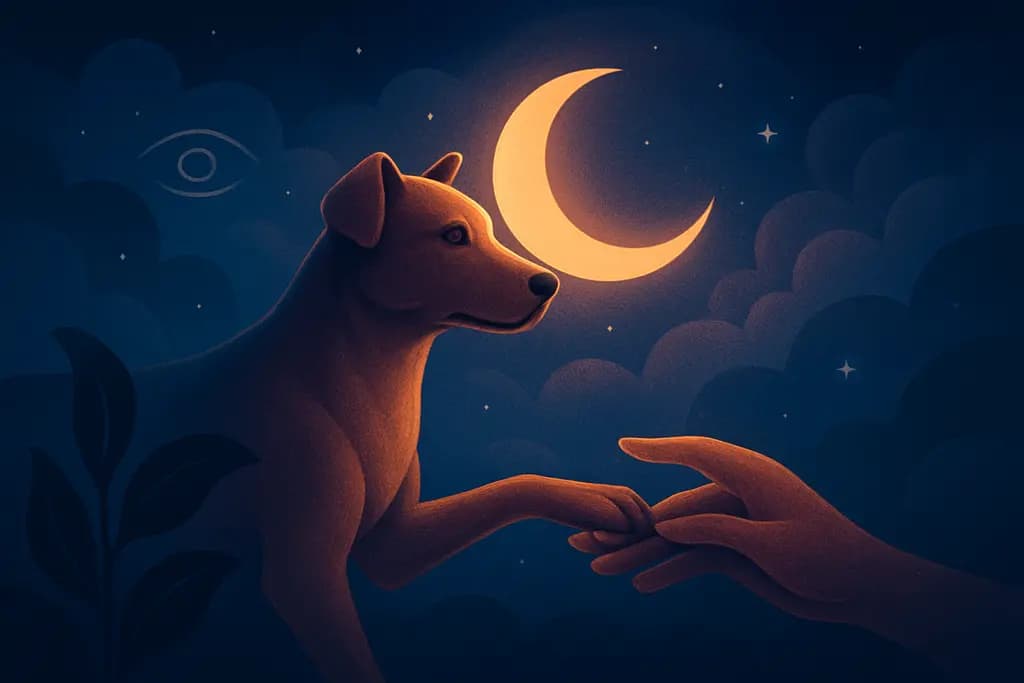 Dream illustration: Dog guiding you