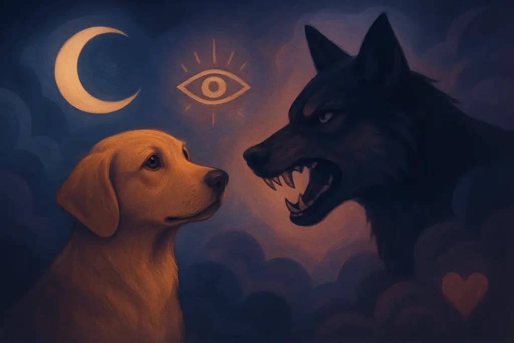 Dream illustration: Dogs (loyal or aggressive)