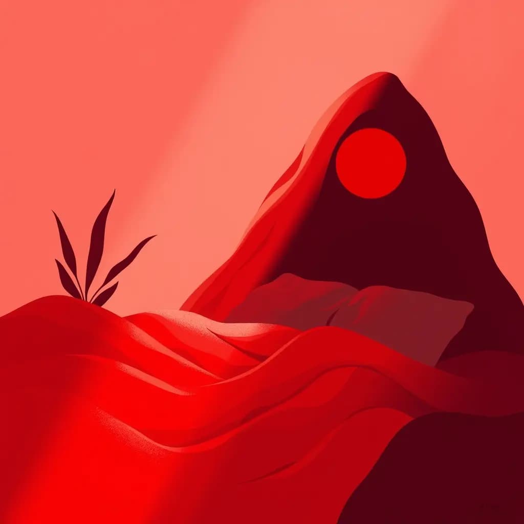 Dream illustration: Dominant red hue