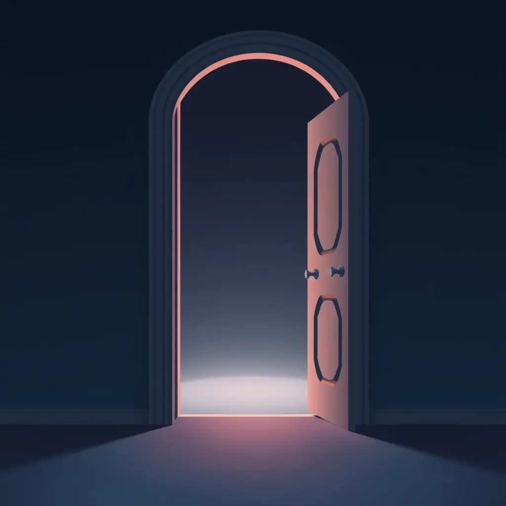Dream illustration: Door that opens into void