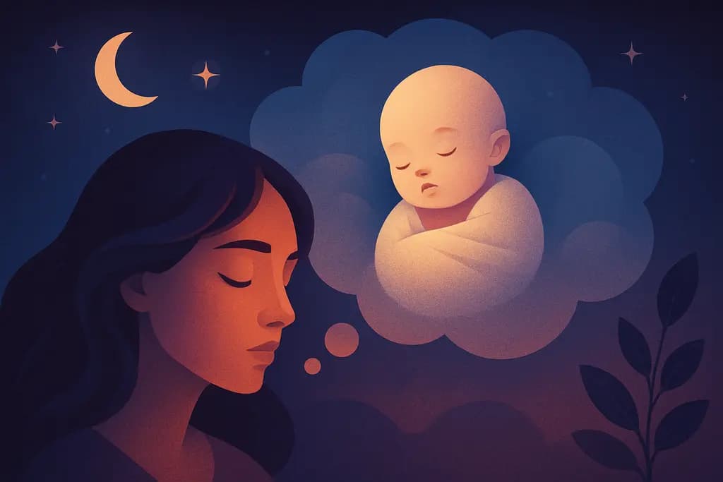 Dream illustration: dream about a white baby
