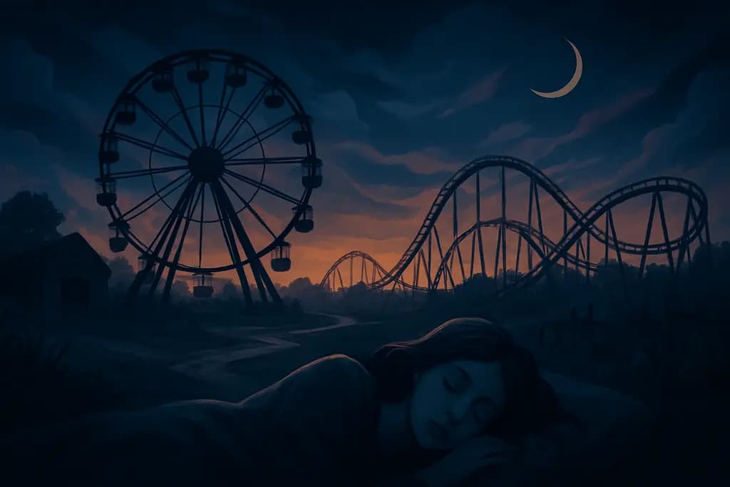 Dream illustration: Dream about an abandoned amusement park