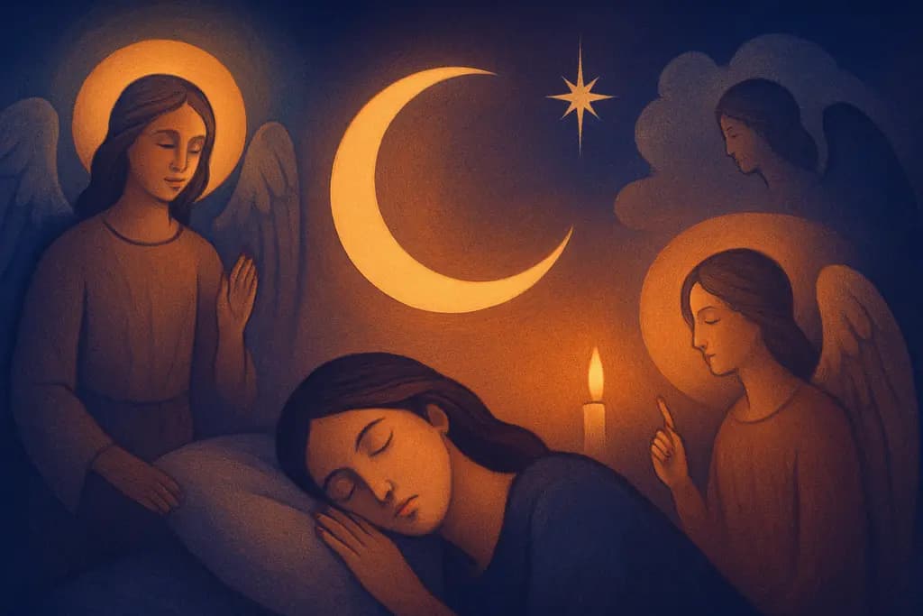 Dream illustration: dream about angels appearing symbolism