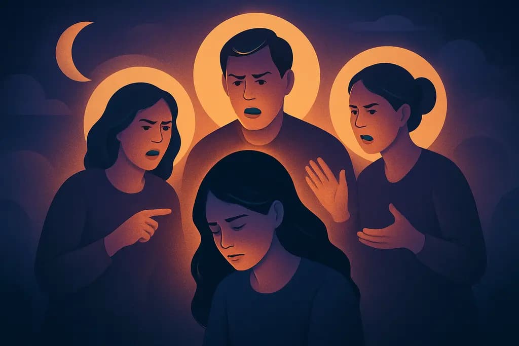 Dream illustration: dream about being blamed by family