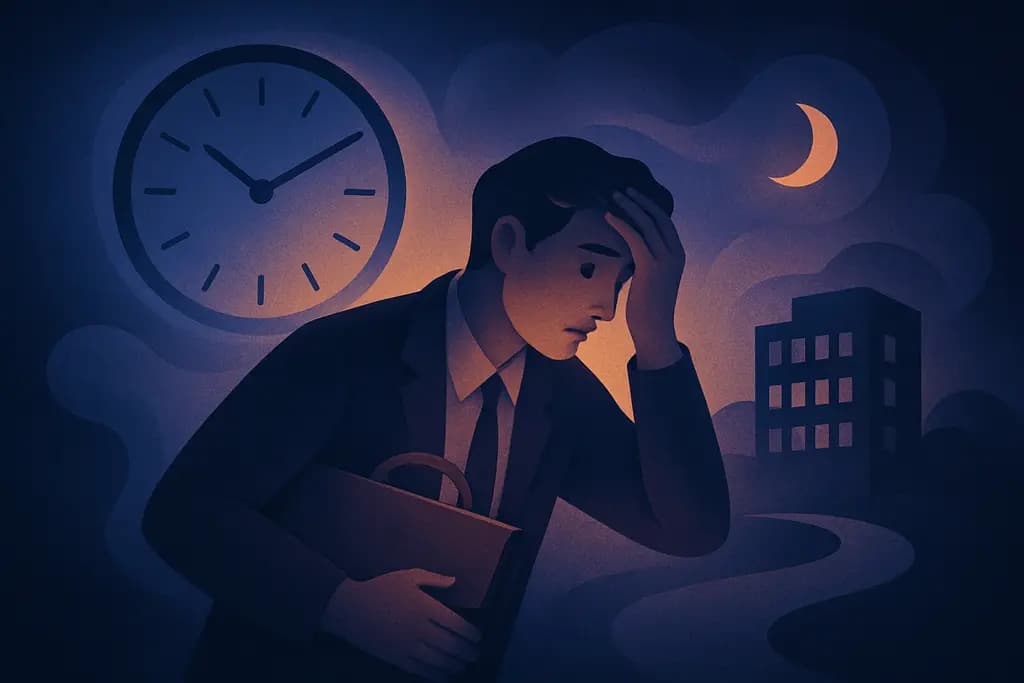 Dream illustration: dream about being late for work
