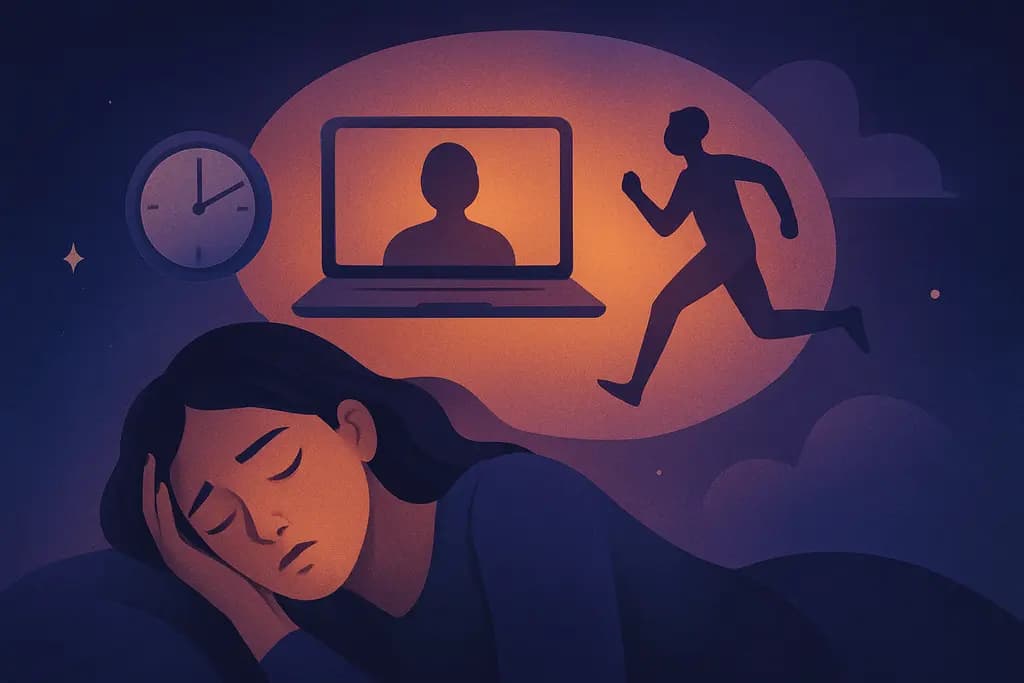 Dream illustration: dream about being late to join a video call