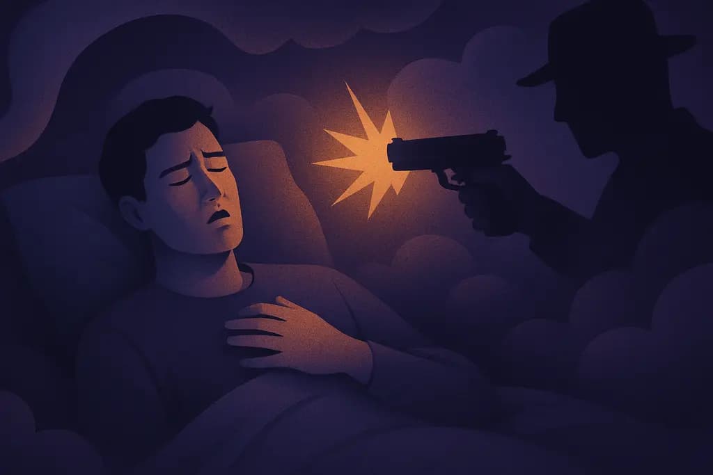 Dream illustration: dream about being shot