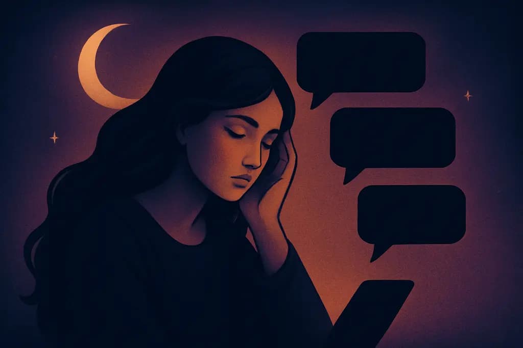 Dream illustration: dream about black unsent text messages