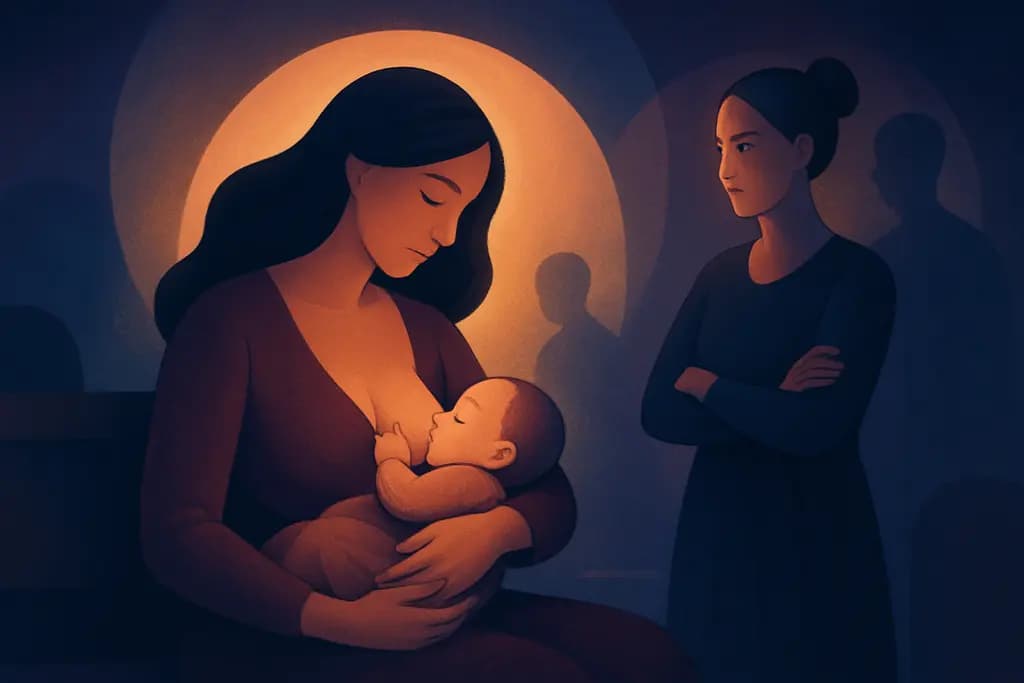 Dream illustration: dream about breastfeeding in public