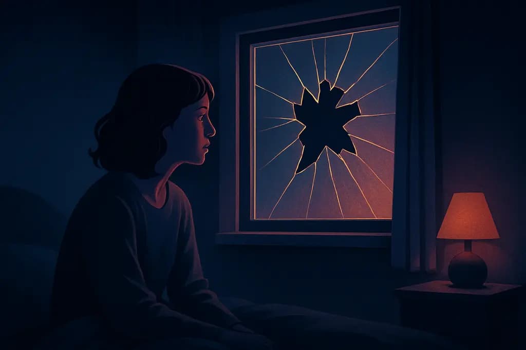 Dream illustration: dream about broken window