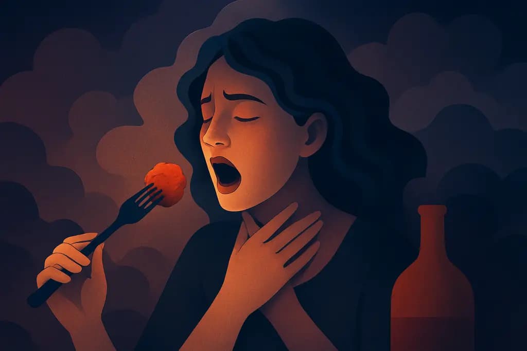 Dream illustration: dream about choking on food