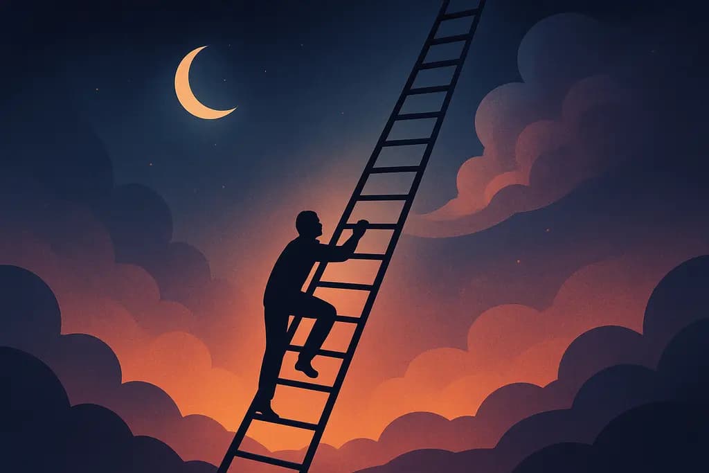 Dream illustration: dream about climbing with no top in sight