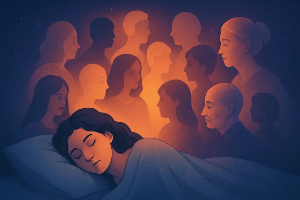 Dream illustration: dream about discovering many secret family members